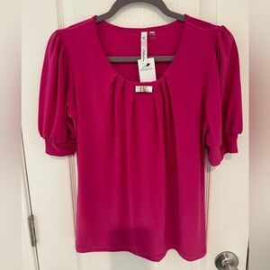 Ny Collection Short Sleeve Blouse